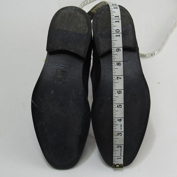 Aldo Men's Vianello Suede Chelsea Boots Size 9 - Navy Closed Square Toe Slip On - Picture 9 of 10